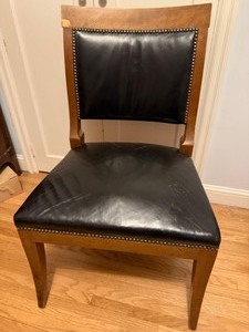 lot 30 image: Leather Seat Covered Chair