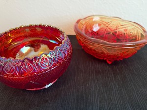 lot 27 image: Indiana Glass Heirloom Rose Bowls
