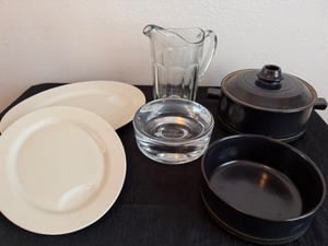 lot 35 image: Serving Pieces of Pitcher, Casseroles & Platters
