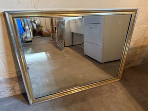 lot 58 image: Custom Framed Mirror That can be Hung Either Direction