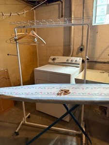 lot 65 image: Hanging Clothes Rack & Ironing Board