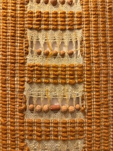 lot 56 image: Fine Handcraft Weaving with Hand Crafted Beads made by Libby Crawford of Kirkland, MO