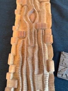 lot 59 image: Wooden Art African Style Carved  Piece that Was Purchased In Richmond, VA