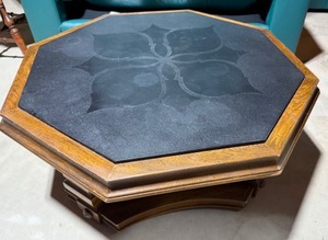 Hexagon Coffee Table with Slate Top