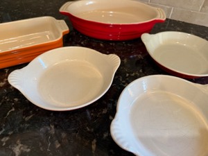 lot 3 image: LeCreuset Casserole Pans