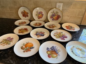 Entertaining Schumann Arzberg Eschenbach Bavaria Baronet Porcelain Fruit Plate Collection