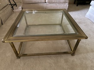 lot 67 image: Glass Topped Coffee Table