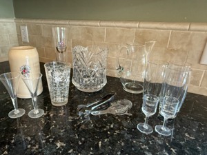 lot 69A image: Bar Ware Collection--Fabulous Crystal Ice BucketGerman MugMixer