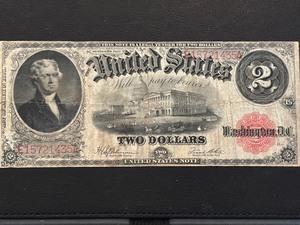 1917 Red Seal $2 Dollar Note