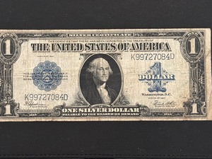 lot 5 image: 1923 Blue Seal $1 Silver Certificate