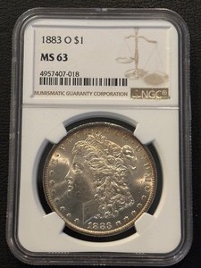 lot 23 image: 1883-O Morgan Dollar NGC MS63
