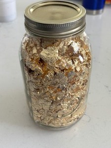 lot 181 image: Large Jar of Gold Flakes