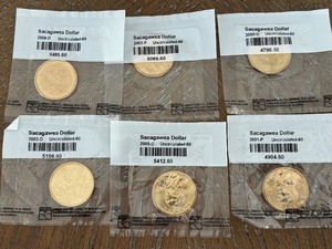 lot 153 image: Sacagawea dollars Uncirculated