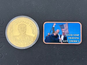 lot 175 image: Trump Medallion and Copper Bar