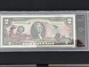lot 178 image: Iwo Jima WWII Battles $2 Dollar Note