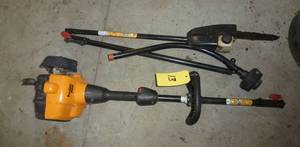 lot 13 image: Poulan Pro 28cc gas dual use chain saw and weed whip