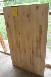 lot 53 image: Butcher Block table top 25x42x1-12  NEW