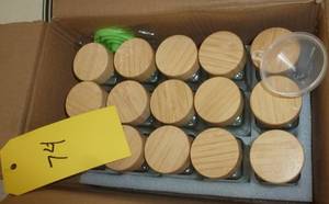 lot 74 image: 15 New spice bottles with labels