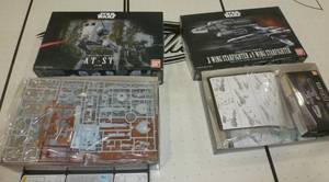 lot 76 image: THREE vintage Star Wars plastic models - All NEW