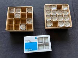 lot 22 image: Lot of Unscented Dinner Lights and Votive Candles