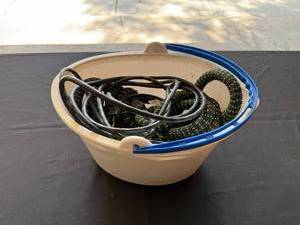 lot 31 image: Large Flexible Hose with Durable Construction in Plastic Bucket