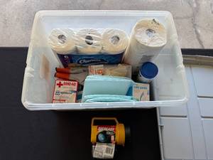 lot 39 image: Emergency Preparedness Kit with LED Lantern and First Aid Supplies
