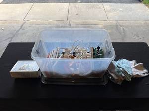 lot 42 image: Assorted Wii Games, Woodland Animals Craft Kit, and Household Items