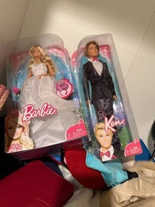 lot 53 image: Barbie & Ken Dolls in Orig Pkg with Assorted Books and Accessories Lot