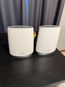 lot 55 image: Netgear Orbi Mesh Wi-Fi System with Cables and Power Adapters