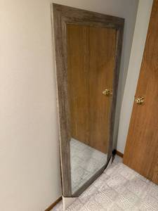 lot 99 image: Full-Length Wooden Framed Mirror
