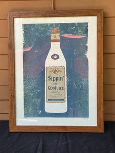 lot 114 image: Framed Sippin on Gin & Juice Print by Snoop Dogg