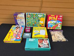 lot 125 image: Collection of Board Games Including The Simpsons 3D Chess and Pictionary