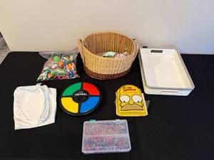 lot 161 image: Assorted Household Items Including Storage Baskets and Toys
