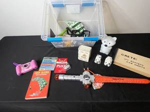 lot 216 image: Assorted Childrens Toys and Books Collection including VTech Kidizoom Camera