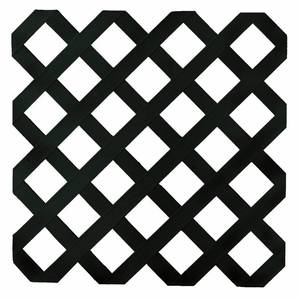 lot 53 image: 4 ft x 8 ft x 18 in Thick Black Vinyl Lattice Panel--2 boxes  8 pieces