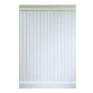 lot 71 image: HOUSE OF FARA 516 in. x 5-2932 in. x 32 in. - 8 lin. ft. MDF Overlapping Wainscot Interior Paneling Kit