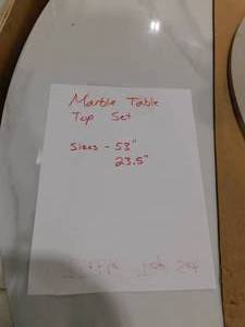 lot 10 image: Marble Table Top Lot of 2