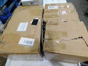 lot 85 image: 12 in. x 12 in. Acacia Wood Interlocking Flooring Deck Tile Dark Brown (two boxes of 30)