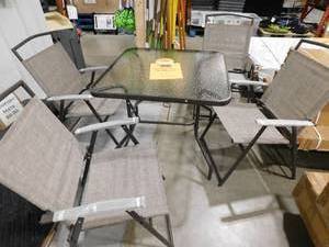 lot 165 image: Outdoor Patio Set - Table & 4 Chairs