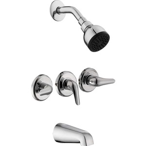 lot 35 image: Glacier Bay Aragon 3 Handle 1-Spray Tub and Shower Faucet 1.8 GPM in Chrome (Valve Included)