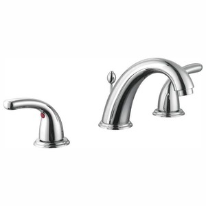 lot 74 image: Glacier Bay Builders 8 in. Widespread 2-Handle High-Arc Bathroom Faucet in Chrome