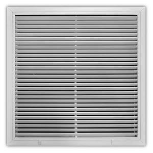 lot 82 image: (2) Everbilt 20 in. x 20 in. Aluminum Fixed Bar Return Air Filter Grille in White