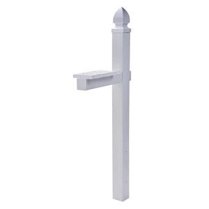 lot 105 image: Architectural Mailboxes Whitley Plastic, Crossarm, Convertible Mailbox Post, White