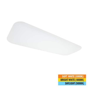 lot 120 image: Commercial Electric 48 in. x 18 in. Classic White LED Flush Mount Closet Light 5800 Lumens 65-Watt Adjustable CCT Kitchen Light Dimmable
