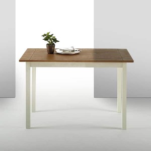lot 125 image: Zinus Becky Farmhouse Wood Dining Table  Table Only