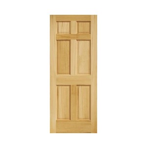 lot 126 image: 28 in. x 80 in. x 1-38 in. 6-Panel Solid Care Clear Solid Core Unfinished Pine Wood Interior Door Slab