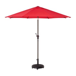 lot 103 image: Hampton Bay 9 ft. Aluminum Market Crank and Auto-Tilt Patio Umbrella in Ruby Red