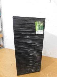 lot 25 image: Vigoro Serenity 13.5 in. x 26 in. Slate Rubber Self-Watering Decorative Pot