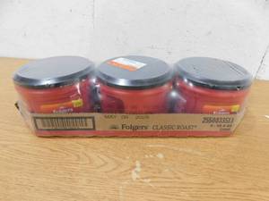 lot 80 image: (3) 19.2 OZ FOLGERS CLASSIC ROAST COFFEE