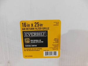 lot 84 image: (3) Everbilt 16 in. x 25 in. Steel Return Air Filter Grille in White